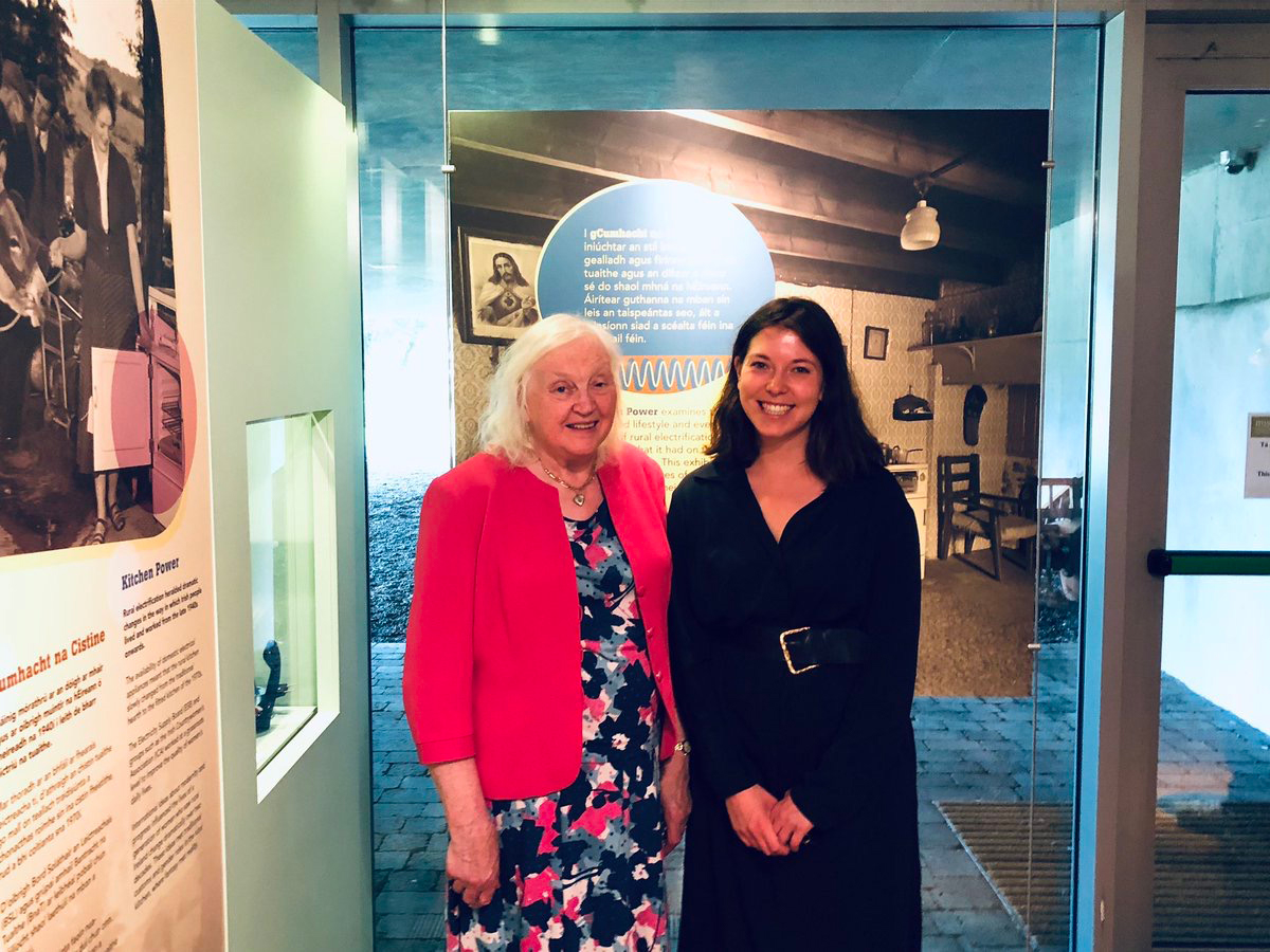 Oral history interview participants Biddle Lawlor and Rachel Botha, both from Kilkenny, at the Kitchen Power exhibition opening. Photo courtesy of Rachel Botha.